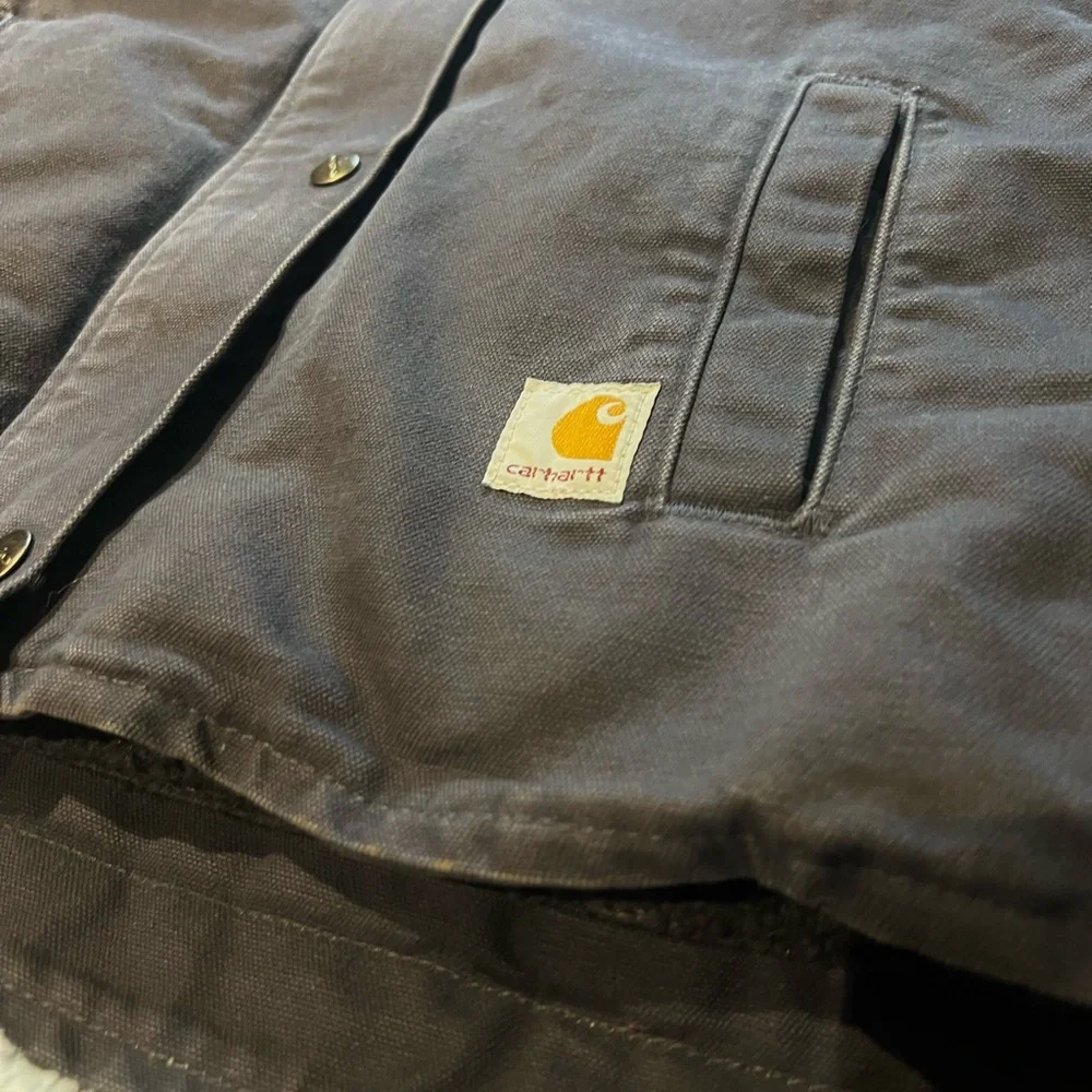 Vintage Carhartt Hooded Women’s Work Vest in Navy Blue XXL (20) - Picture 5 of 6